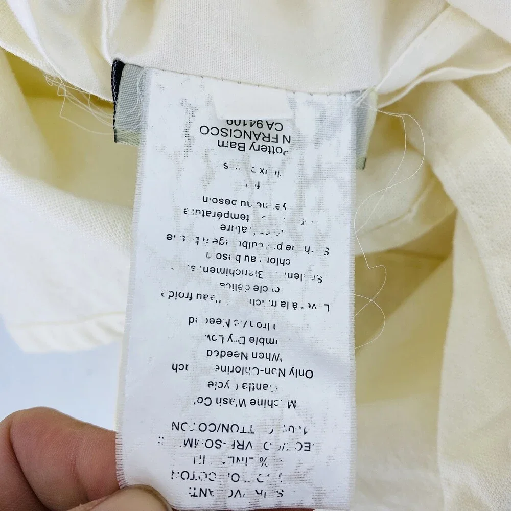 Pottery Barn Off White 100% Cotton Bed Skirt 73x54